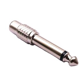 RCA Mono Connector - Manufacturer - 6.35mm Male to Nickel Plated RCA Socket