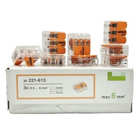 WAGO Splicing Connector - Manufacturer - 221-613 0.5-6mm2 Lever Type