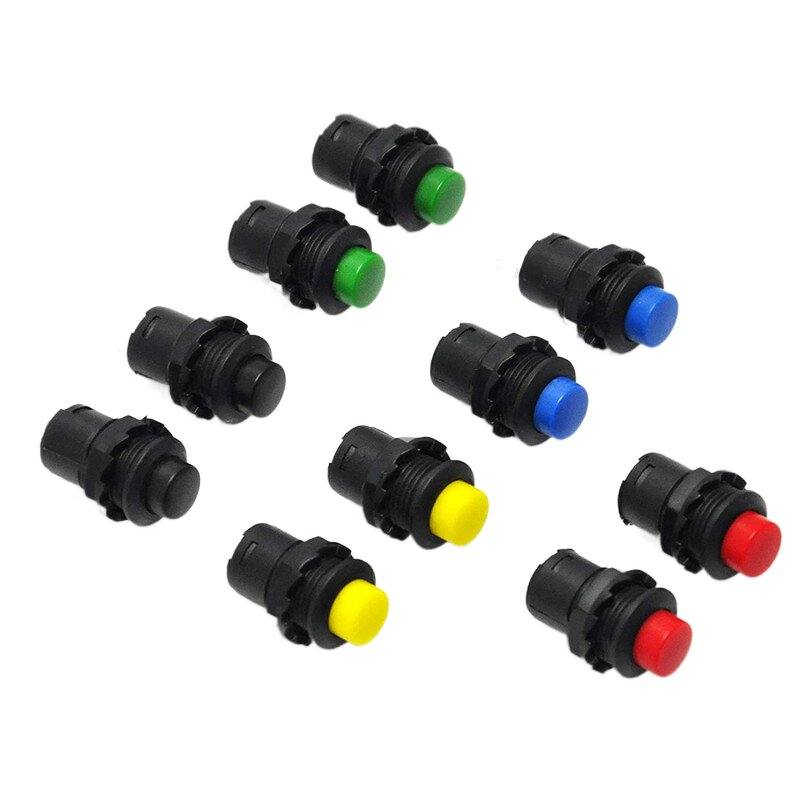 Push Button Switch - Manufacturer - DS427 12mm 2PIN Self Reset Momentary Yellow