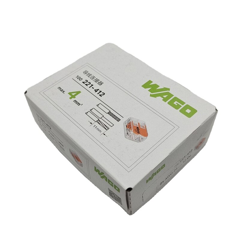WAGO Splicing Connector - Manufacturer - 221-412 2 Way 4mm2 Lever Type