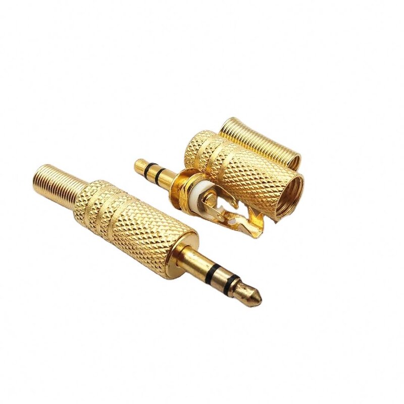 Stereo Jack Connector - Manufacturer - 3.5mm Gold Plated 3 Poles Metal