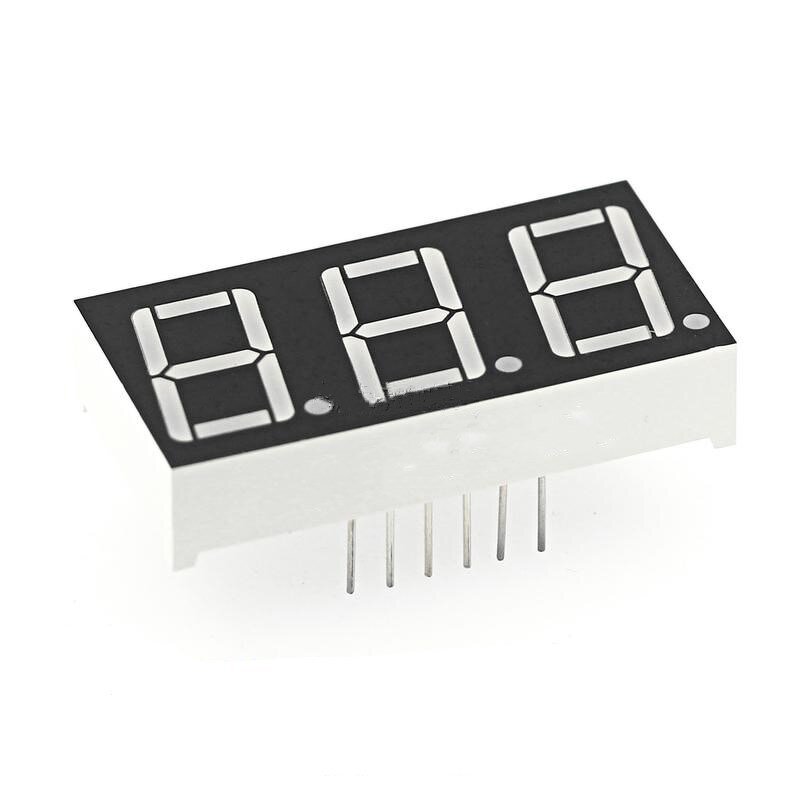 7 Segment LED Display - Manufacturer - 0.28" Red 3 Bit Common Cathode 12 PIN