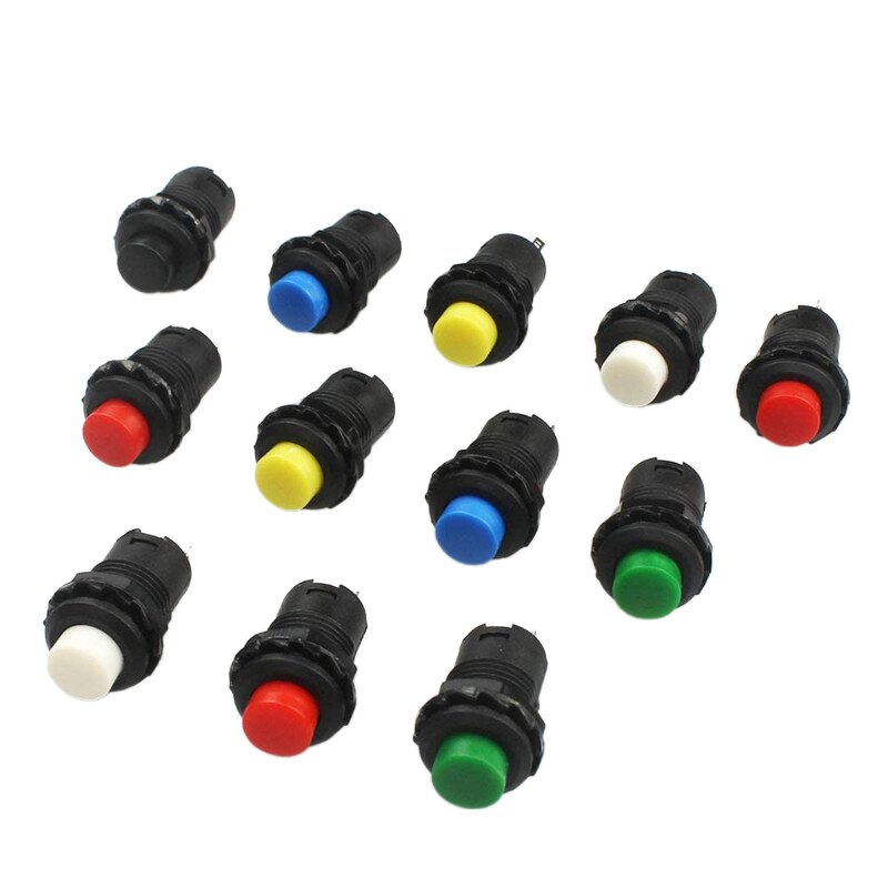 Push Button Switch - Manufacturer - DS427 12mm 2PIN Self Reset Momentary Yellow