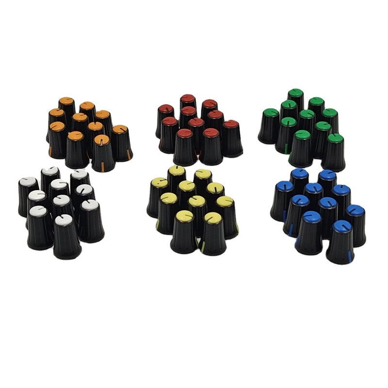 Potentiometer Knob - Manufacturer - 12*17mm Plastic Knurled 6mm Audio Volume