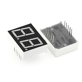7 Segment LED Display - Manufacturer - 0.4" Red 2 Bit Common Cathode 10 PIN
