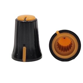 Potentiometer Knob - Manufacturer - 12*17mm Orange Plastic Knurled 6mm
