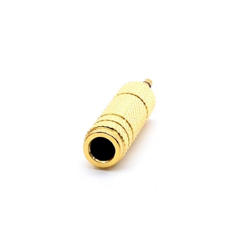 Audio Adapter - Manufacturer - 6.35mm to 3.5mm Metal Gold Socket Connector