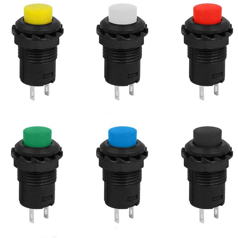 Push Button Switch - Manufacturer - DS428 12mm 3A 125vac 2PIN Self-Locking Red
