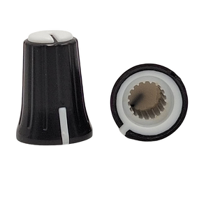 Potentiometer Knob - Manufacturer - 12*17mm Plastic Knurled 6mm Audio Volume