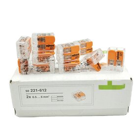 WAGO Splicing Connector - Manufacturer - 221-612 6mm2 450V 41A Lever Type