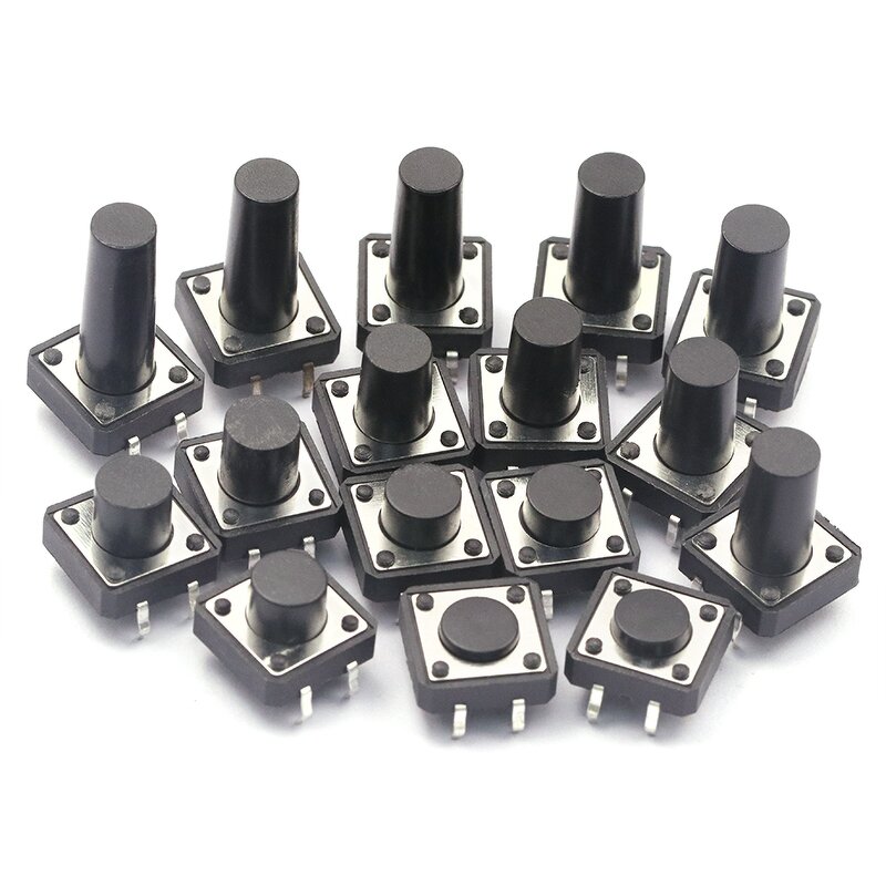 Tact Switch - Manufacturer - 10.5mm SMD 6*6*10.5mm 4 PIN Momentary 12v