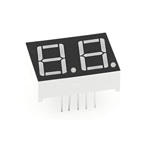 7 Segment LED Display - Manufacturer - 0.28" Red 2 Bit Common Cathode 10 PIN