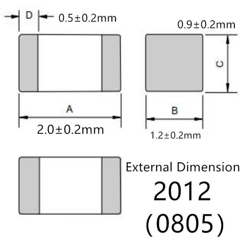 Chip Inductor - Manufacturer - 0805 15nH 100MHz 300mA 5% High Frequency