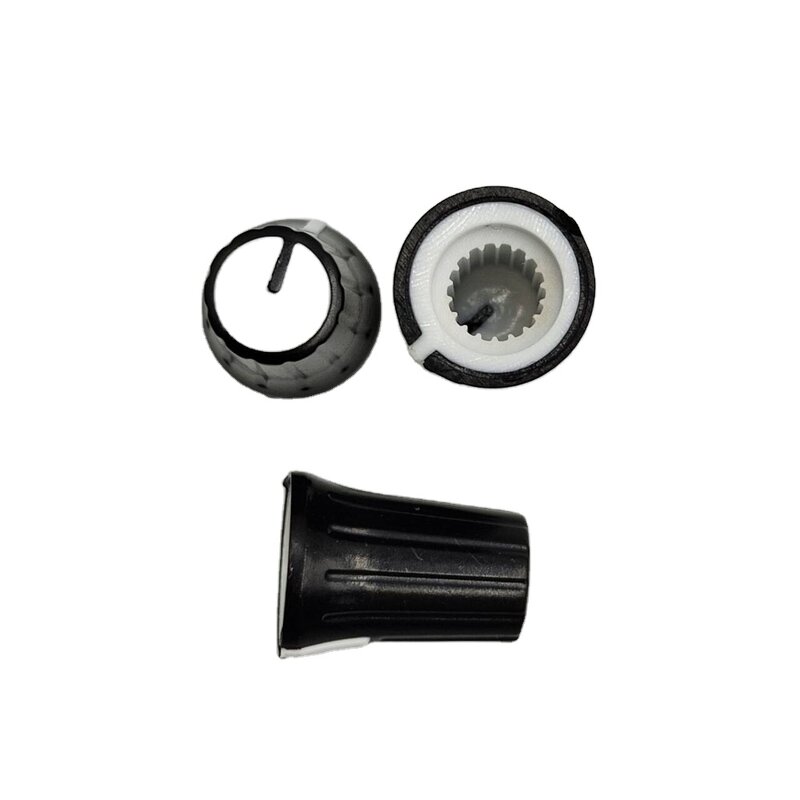 Potentiometer Knob - Manufacturer - 12*17mm Plastic Knurled 6mm Audio Volume