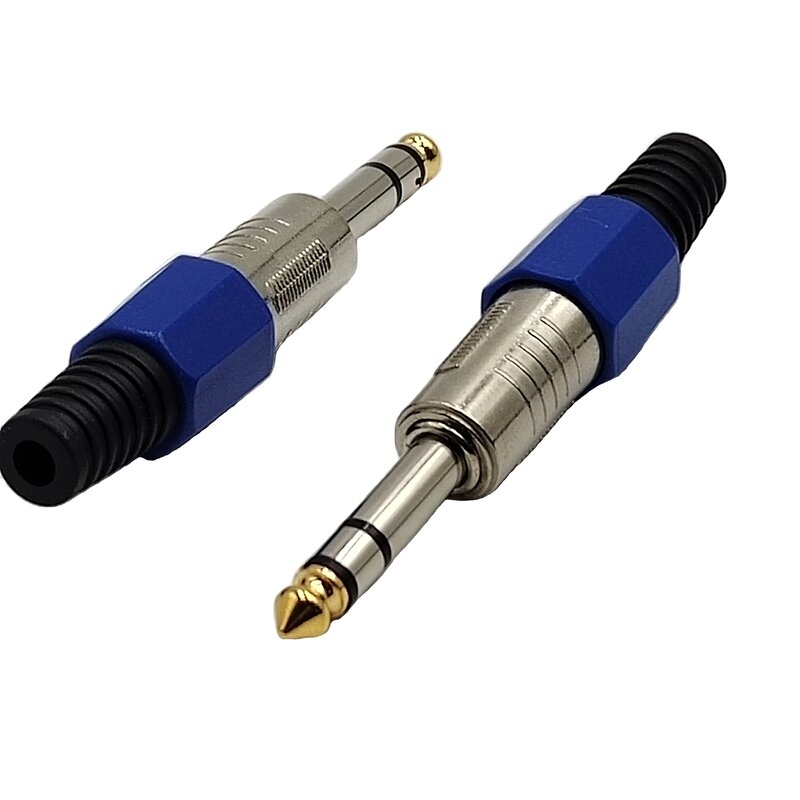 TRS Audio Plug Connector - Manufacturer - 6.35mm 1/4 Stereo Copper Tip Male