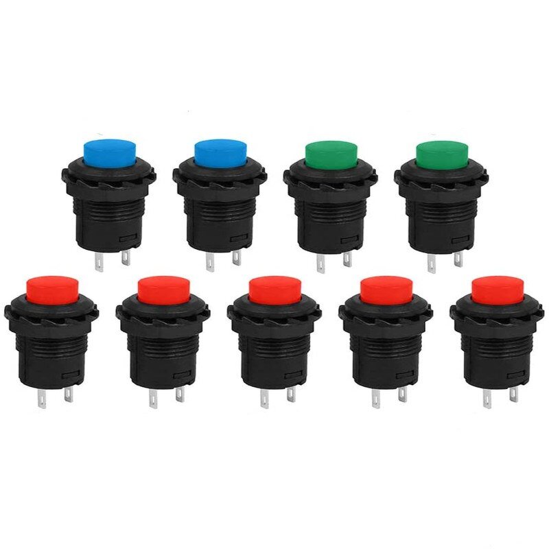 Push Button Switch - Manufacturer - DS427 12mm 2PIN Self Reset Momentary Black