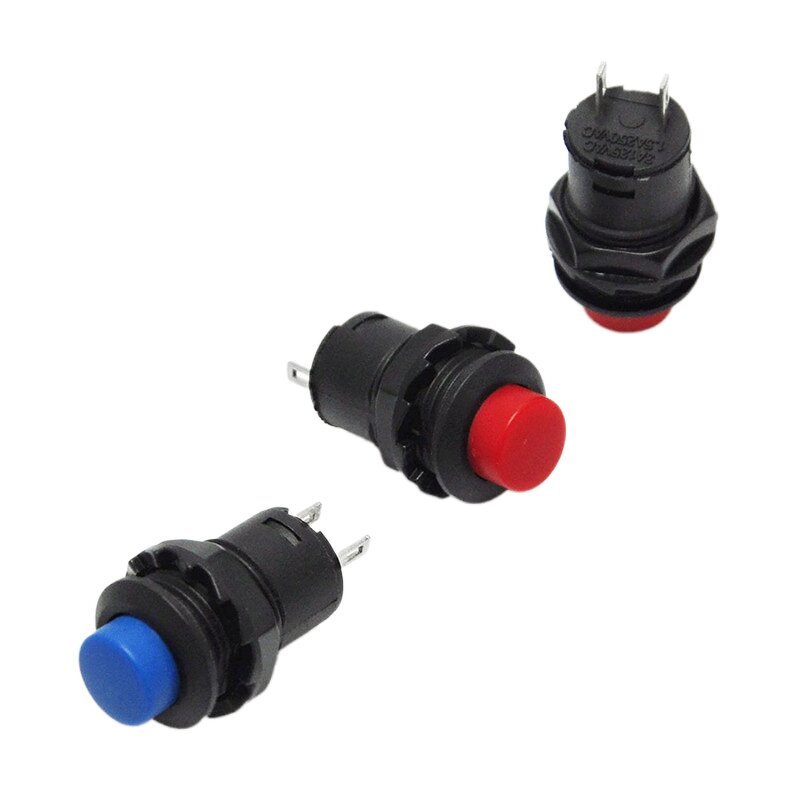 Push Button Switch - Manufacturer - DS428 12mm 3A 125vac 2PIN Self-Locking Red