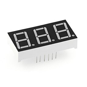 7 Segment LED Display - Manufacturer - 0.28" Red 3 Bit Common Anode 12 PIN