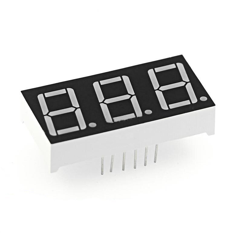 7 Segment LED Display - Manufacturer - 0.28" Red 3 Bit Common Cathode 12 PIN