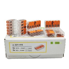 WAGO Splicing Connector - Manufacturer - 221-415 5 Way 4mm2 Lever Type