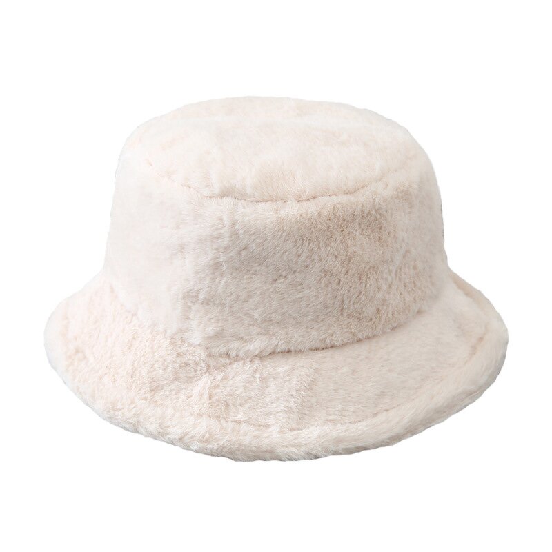 Bucket Hat - Manufacturer - Fluffy Faux Fur Winter Warm Travel Sports Ski Cap