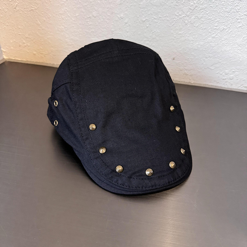 Baseball Cap - Manufacturer - Spring Summer Rivet Beret Hip-Hop Casual Forward Newsboy Cap