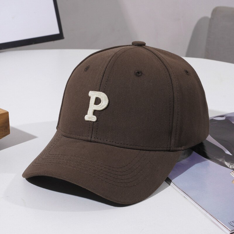 Baseball Cap - Manufacturer - Simple Design Letter P Patch 6-Panel Adjustable Trucker Hat