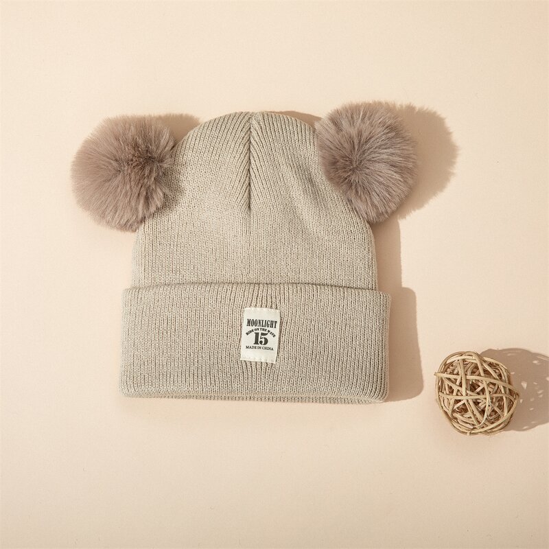 Beanie Hat - Manufacturer - Autumn Winter Kids Solid Color Cartoon Warm Travel Hat