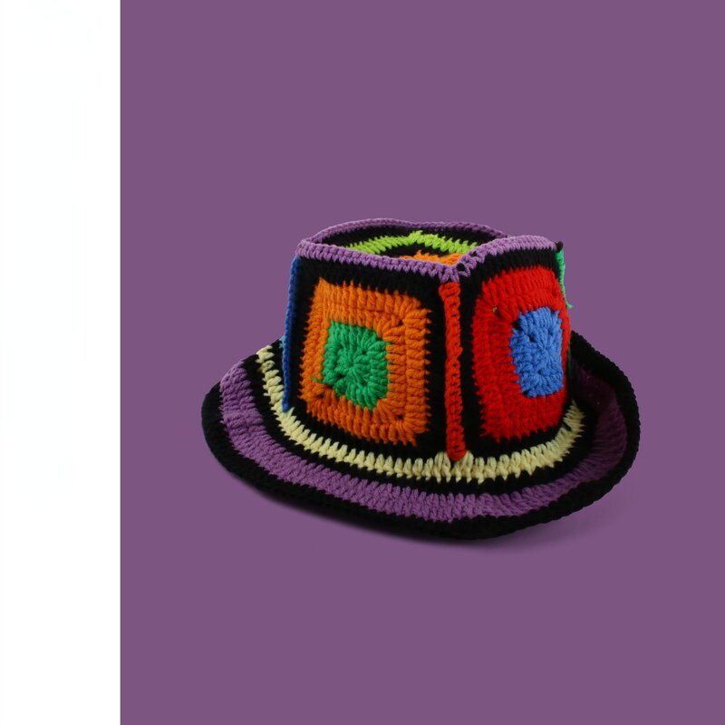 Bucket Hat - Manufacturer - Y2K Handmade Crochet Hollow Japan Korean Summer Beach Hat