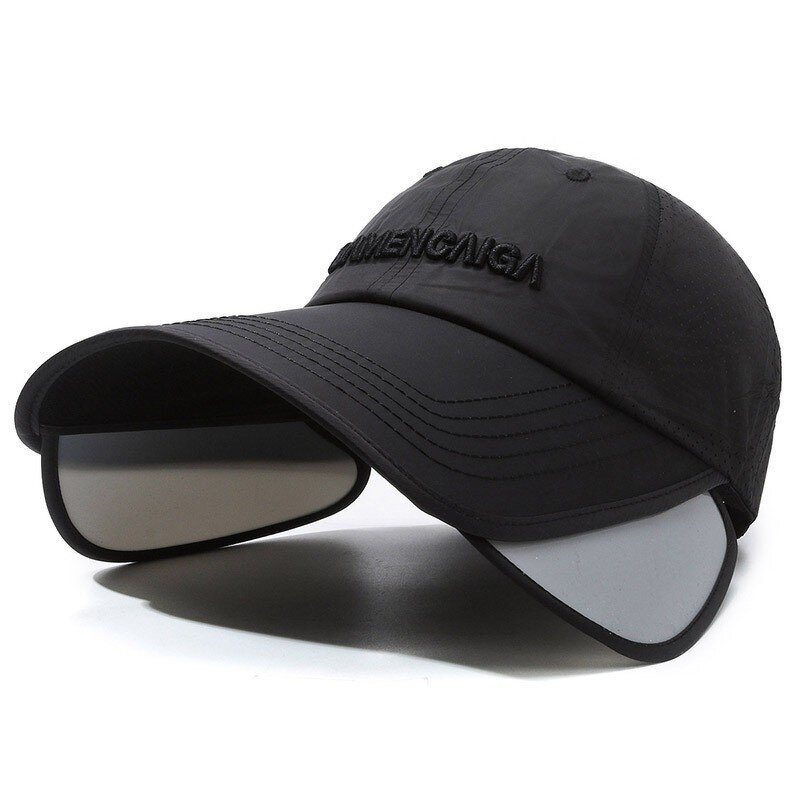 Baseball Cap - Manufacturer - Outdoor Summer Retractable Brim Quick-Dry Mesh Sport Cap