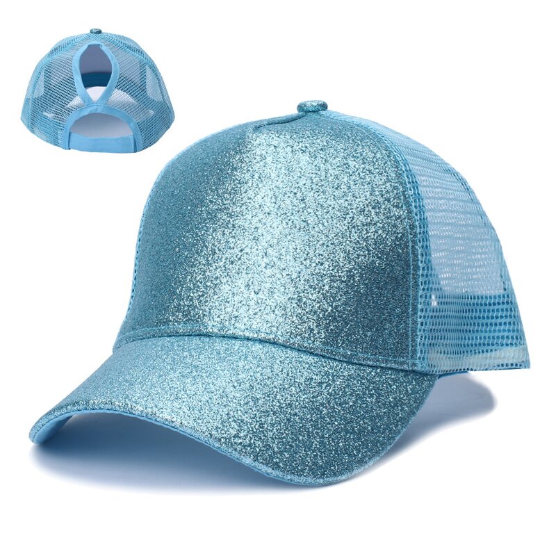 Trucker Hat - Manufacturer - Wholesale Custom Glitter Ponytail Sports Mesh Baseball Cap