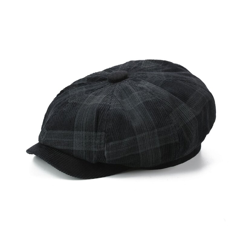 Newsboy Hat - Manufacturer - New Canvas Striped Street Outdoor Octagonal Beret Hat