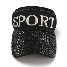 Sun Visor - Manufacturer - Stock Rhinestone Adjustable Empty Top UV Protection Cap