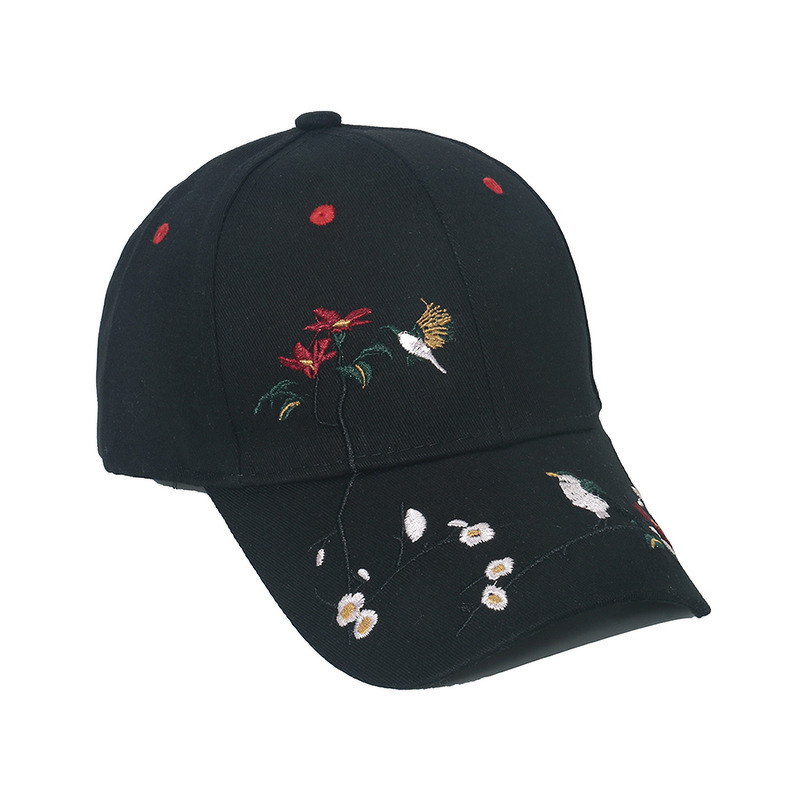 Baseball Cap - Manufacturer - Wholesale Women Bird Plum Blossom Embroidery Low Profile Hat
