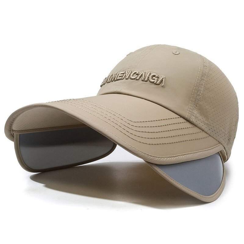 Baseball Cap - Manufacturer - Outdoor Summer Retractable Brim Quick-Dry Mesh Sport Cap