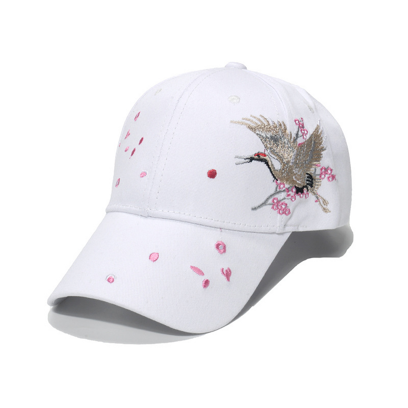 Baseball Cap - Manufacturer - Wholesale Women Bird Plum Blossom Embroidery Low Profile Hat