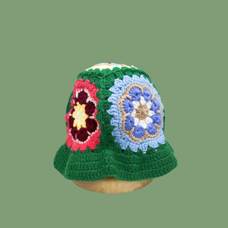 Beanie Hat - Manufacturer - 2024 Handmade Crochet Flower Panama Knit Warm Beach Hat