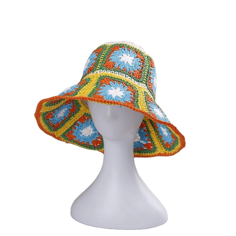 Sun Hat - Manufacturer - BOHO Women Handmade Crochet UV Protection Wide Brim Hat