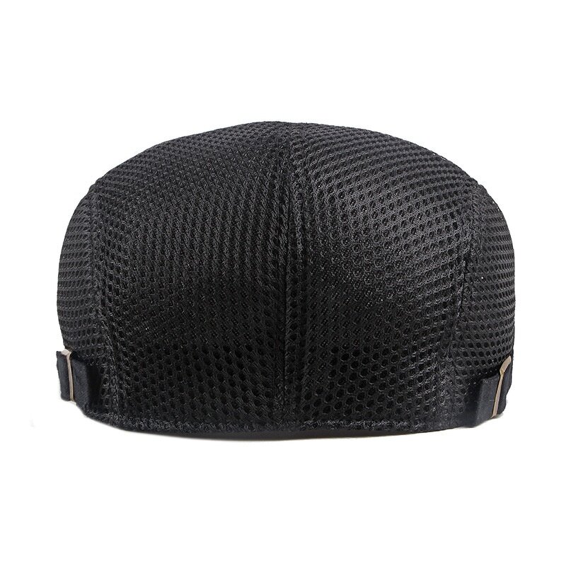 Flat Cap - Manufacturer - Unisex Adjustable Mesh Breathable 12 Solid Colour Newsboy Beret