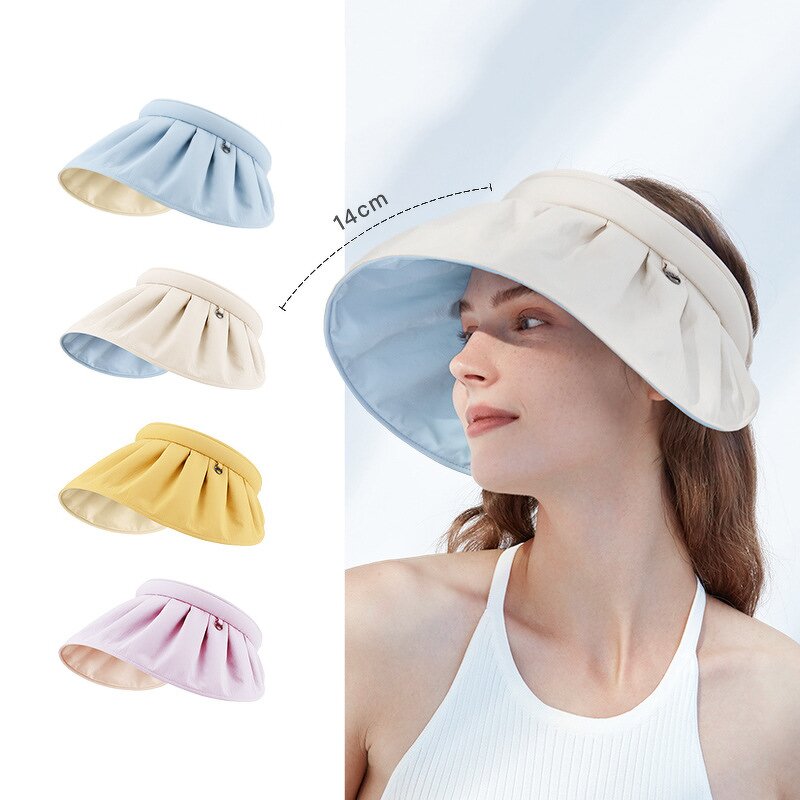 Sun Visor - Manufacturer - Women Hair Hoop Foldable UPF 50+ Large Brim Summer Cap