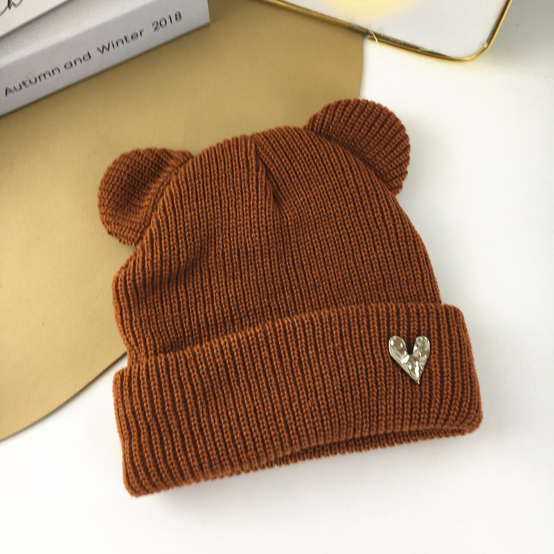 Beanie Cap - Manufacturer - Wholesale Bear Ear-decorated Brimless Cuffed Ski Skull Cap