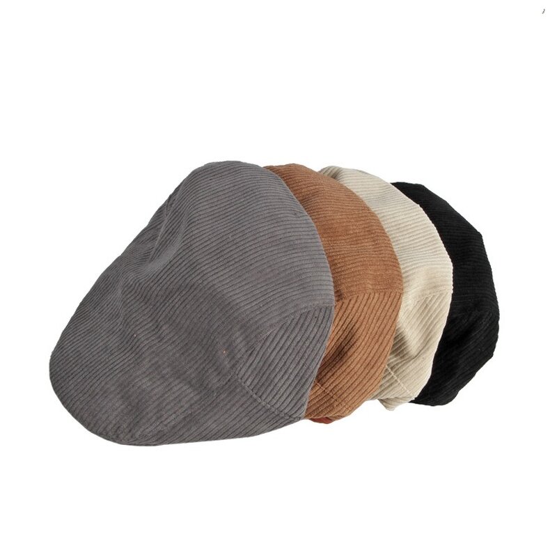 Baker Boy Cap - Manufacturer - Simple Plain Cotton Corduroy Warm Newsboy Beret for Party