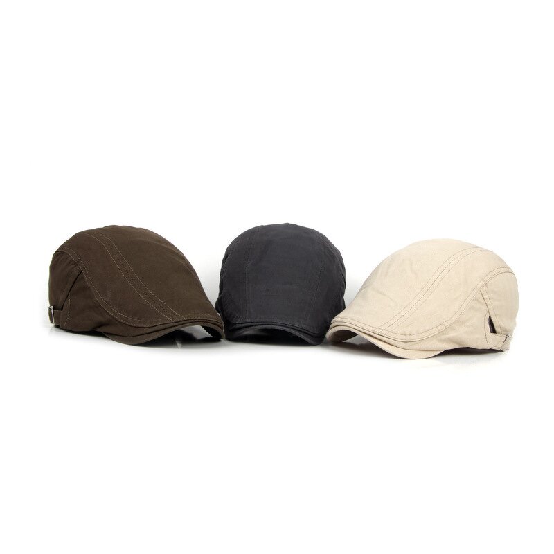Beret Cap - Manufacturer - Casual Solid Cotton Washed Forward Peaked Visor Painter Cap