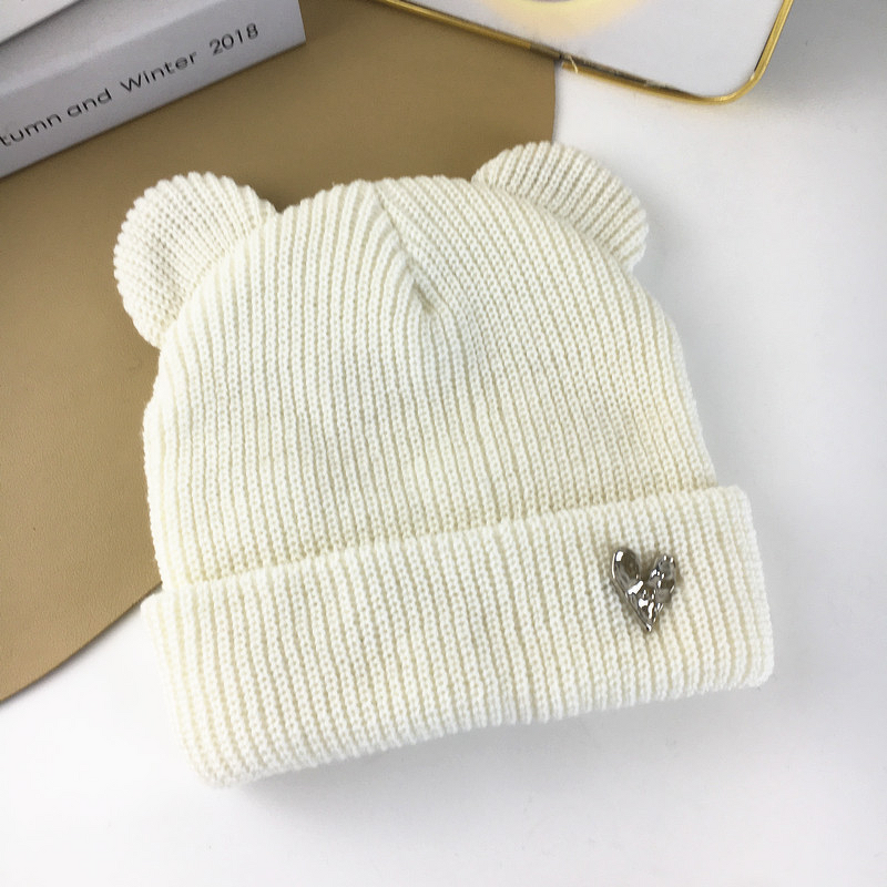 Beanie Cap - Manufacturer - Wholesale Bear Ear-decorated Brimless Cuffed Ski Skull Cap