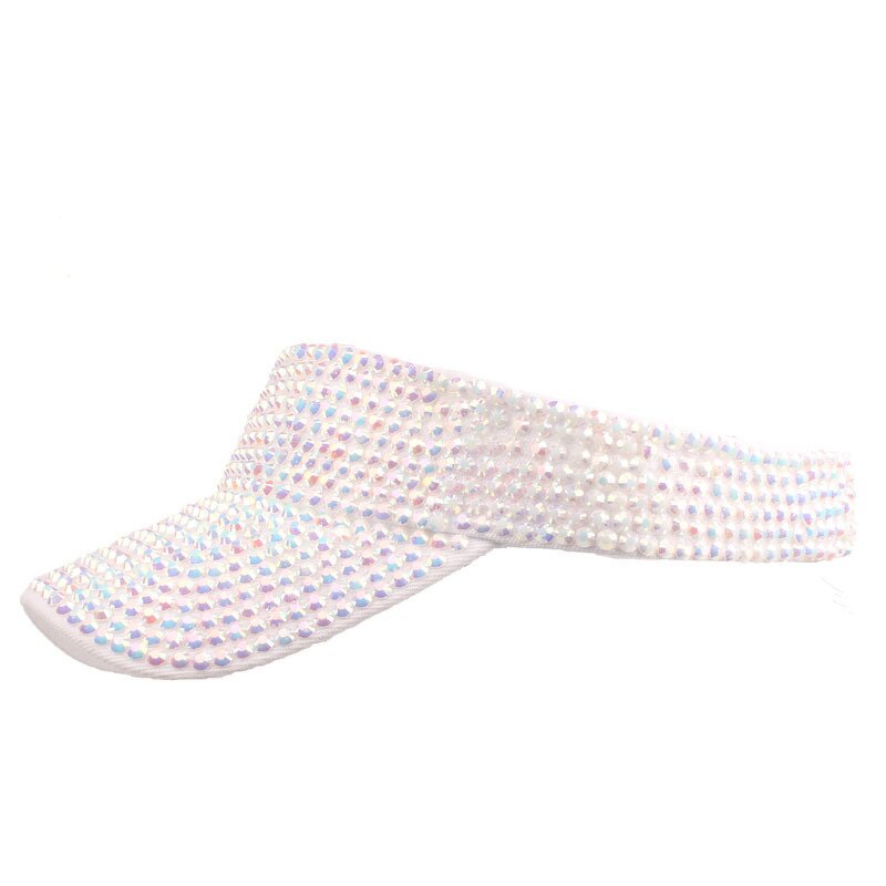 Sun Visor - Manufacturer - Unisex Summer Rhinestone Adjustable UV Protection Top Cap