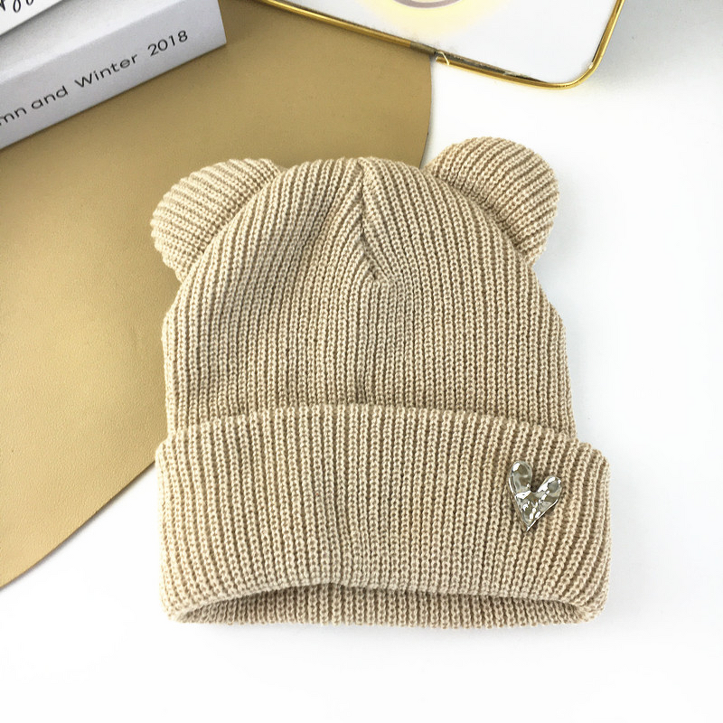 Beanie Cap - Manufacturer - Wholesale Bear Ear-decorated Brimless Cuffed Ski Skull Cap