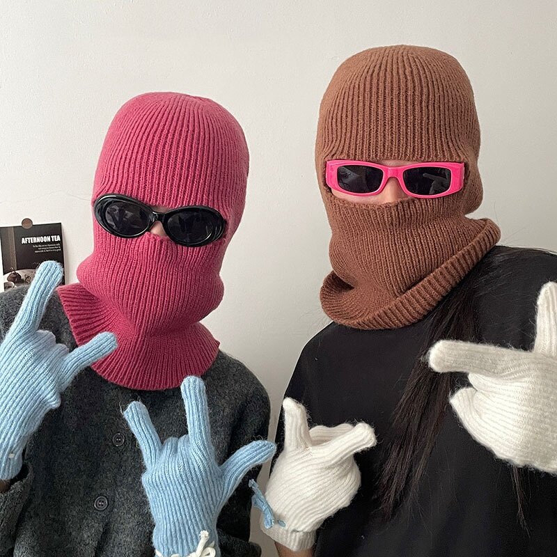 Beanie Hat - Manufacturer - Funny Knit Mask Full Face Ski Ear Protection Winter Hat