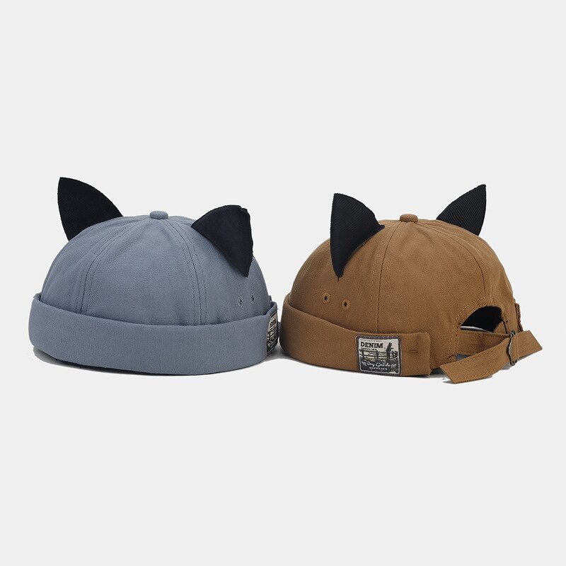 Docker Cap - Manufacturer - Cat Ear Brimless Skull Cap Worker Sailor Retro Hat