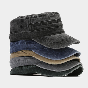 Flat Cap - Manufacturer - Men Plain Short Brim Sunshade Flat-Top Design Cap