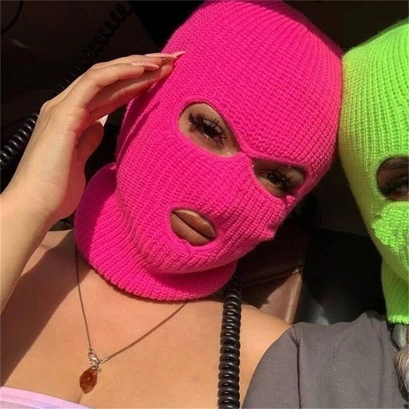 Balaclava - Manufacturer - 2022 New 3-Hole Knitted Full Face Ski Mask Outdoor Sports